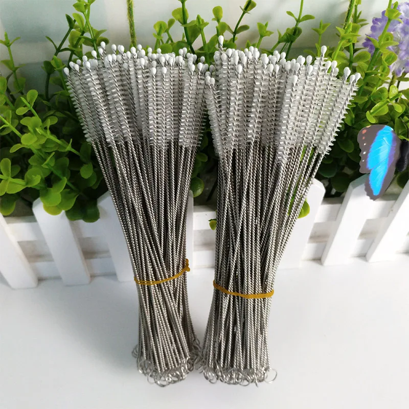 2000 Pcs/Lot straw brush Straw Cleaning Brushes Round Pipe Cleaning Wire Brush 175 mm