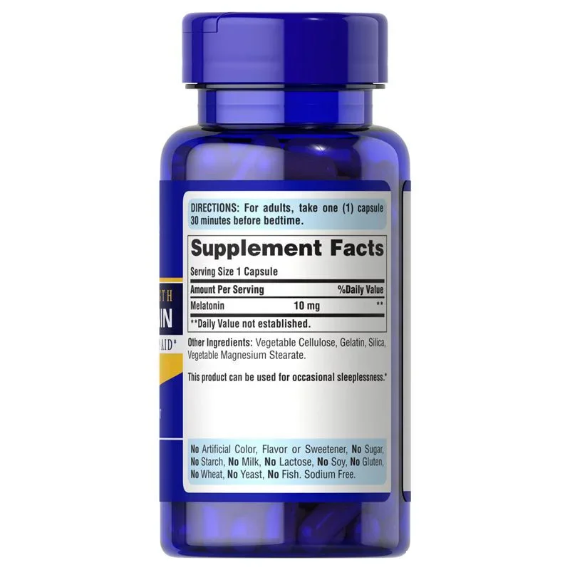 120 Capsules 10mg Melatonin - Ideal for Occasional Insomnia