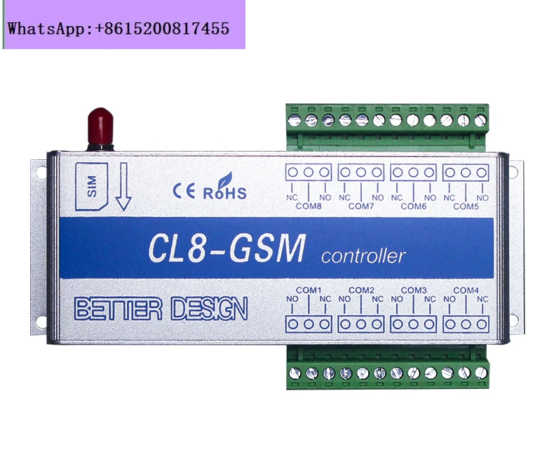 

CL8-GSM-TH mobile phone remote control switch, relay intelligent switch