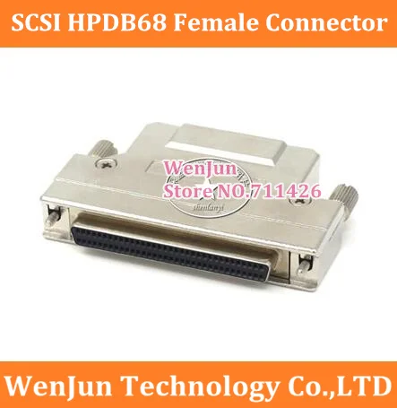 SCSI 68pin Female Adapter Plug HPDB68 pin crimping female Iron shell Adapter SCSI FMD68F-AS connector