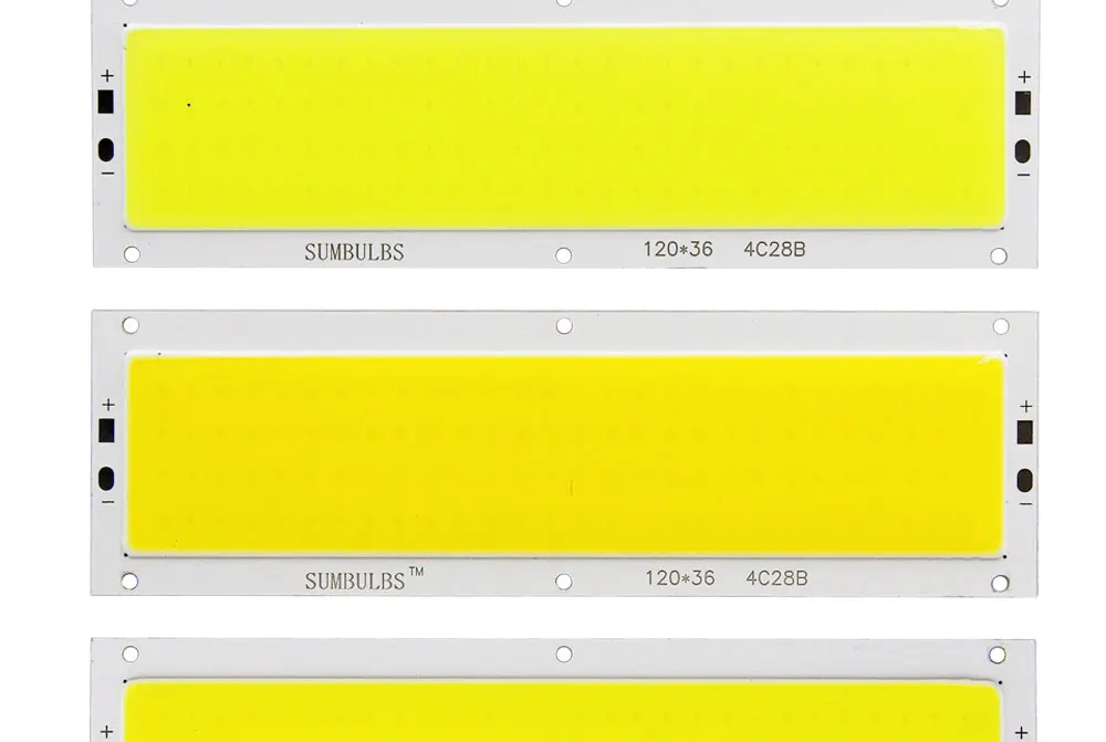 10 Teile/los Ultra Helle DC 12V 14V 10W LED COB Streifen Lampe Lichter Birne für DIY 1000LM warm Pure White 126x36MM – Detail 5