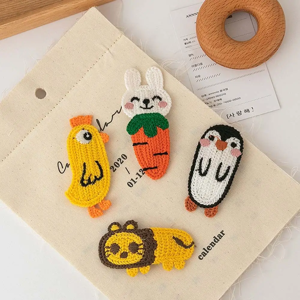 달콤한 귀여운 가을 겨울 선물 머리 장식 한국 스타일 어린이 헤어 클립 니트 헤어 그립 소녀 헤어 홀더 어린이 모직 머리핀