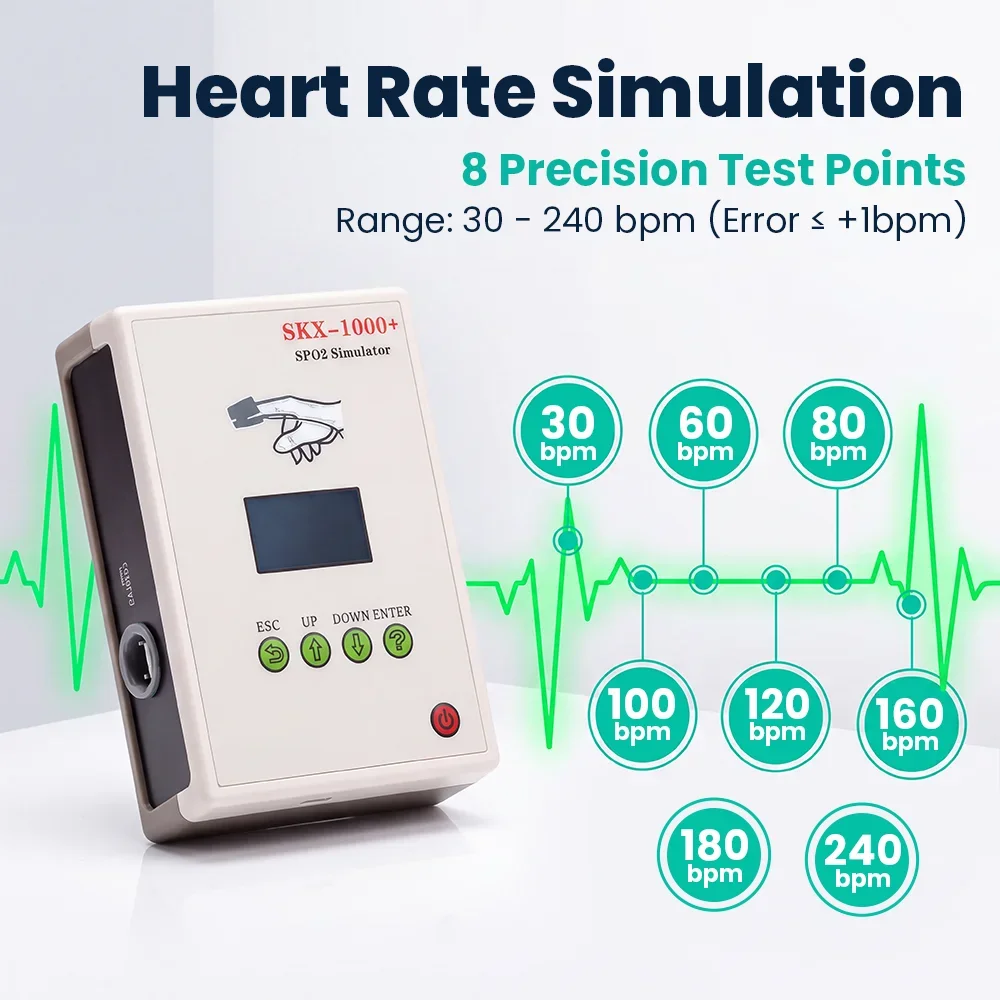 SpO2 Simulator Pulse Oximeter Accuracy Blood Oxygen Saturation Simulation SKX-1000D+