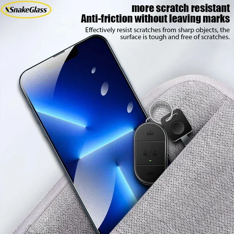 4PCS Matte Tempered Glass For iPhone 17 Pro Max 17 15 Pro 14 Pro 13 12 11 XR XS X 8 SE Screen Film Anti-Fingerprint Smooth Touch - view 4