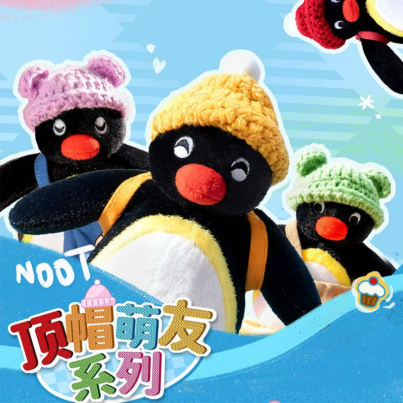 Cartoon Pingu Zylinderhut Niedliche Freundes-Serie Strickmütze Zubehör Pinguin-Puppe Verschiedene Stile Rucksack-Anhänger Spielzeug Peripherie-Geschenke