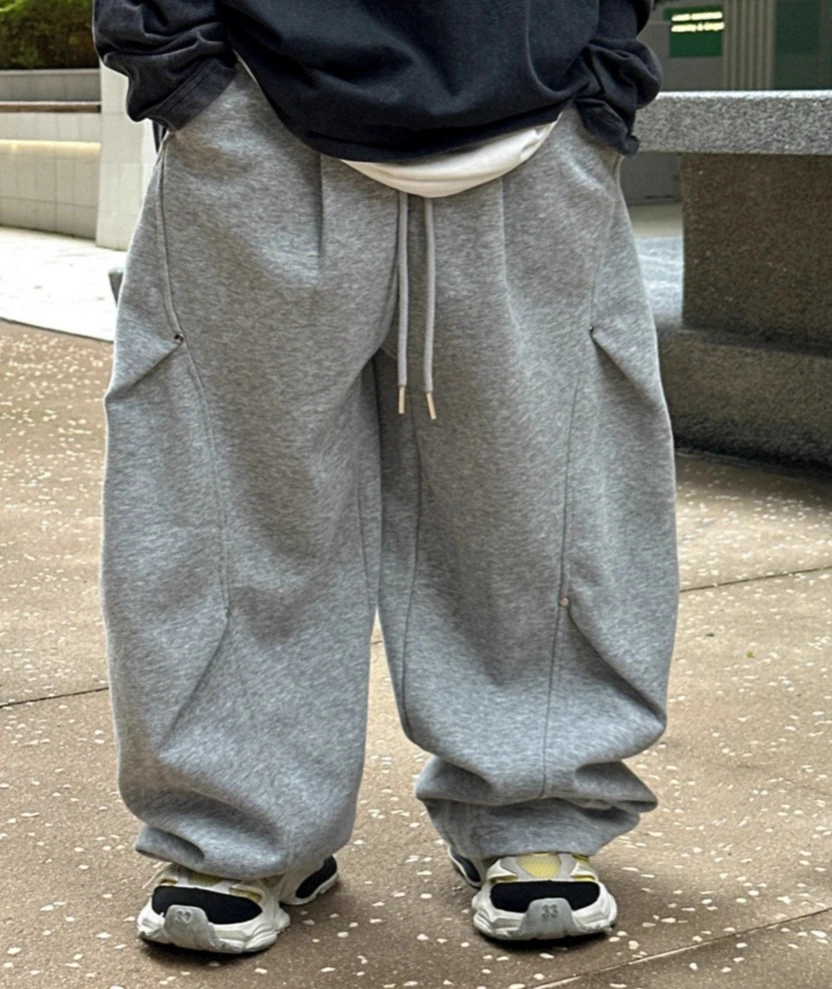 

2025 Autumn New Boys Casual Sweatpants Korean Fashion Daily Simple Solid Color Sporty Loose Trousers for Toddler and Kids