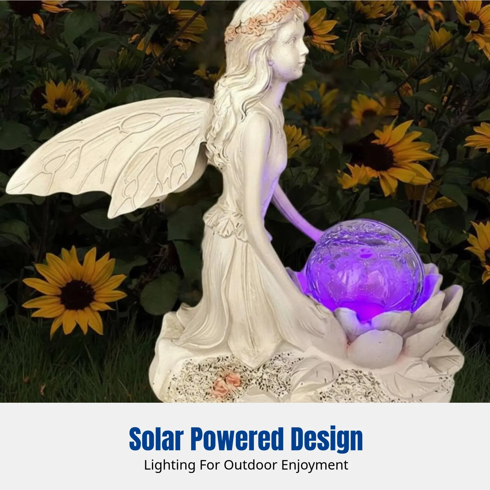 

Солнечный светильник для сада, декоративная сферическая лампа из смолы, уличный светящийся декор, волшебный дизайн