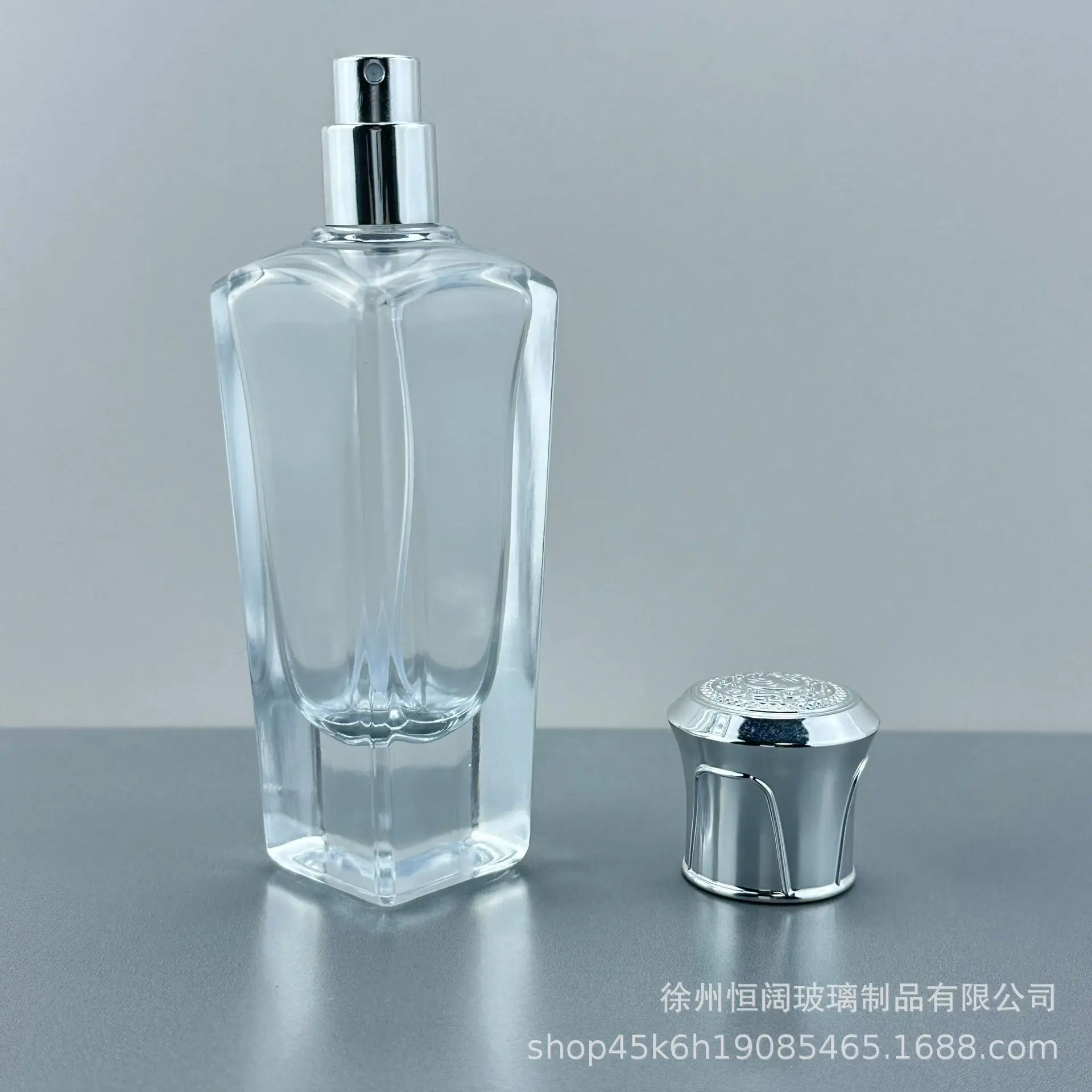 2023 New Perfume Bottle 50ML Tall Model Any Combination Cap Weighted Cap Crystal Glass Bottle