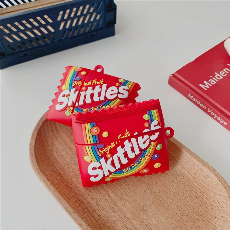 حافظة حلوى بلون قوس قزح من Skittle لعلب Airpods 3rd الجيل 2021 ، غطاء سماعة أذن من السيليكون لأجهزة Airpods Pro Case/أجهزة Airpods 1/2