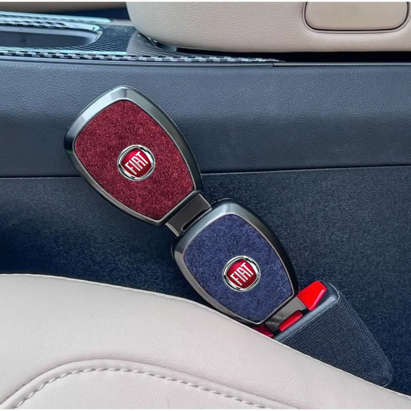 Car Interior chamois Clip per cintura di sicurezza estensori in metallo accessori per auto per FIAT Abarth 500 Panda Bravo Punto Ducato Freemont Tipo