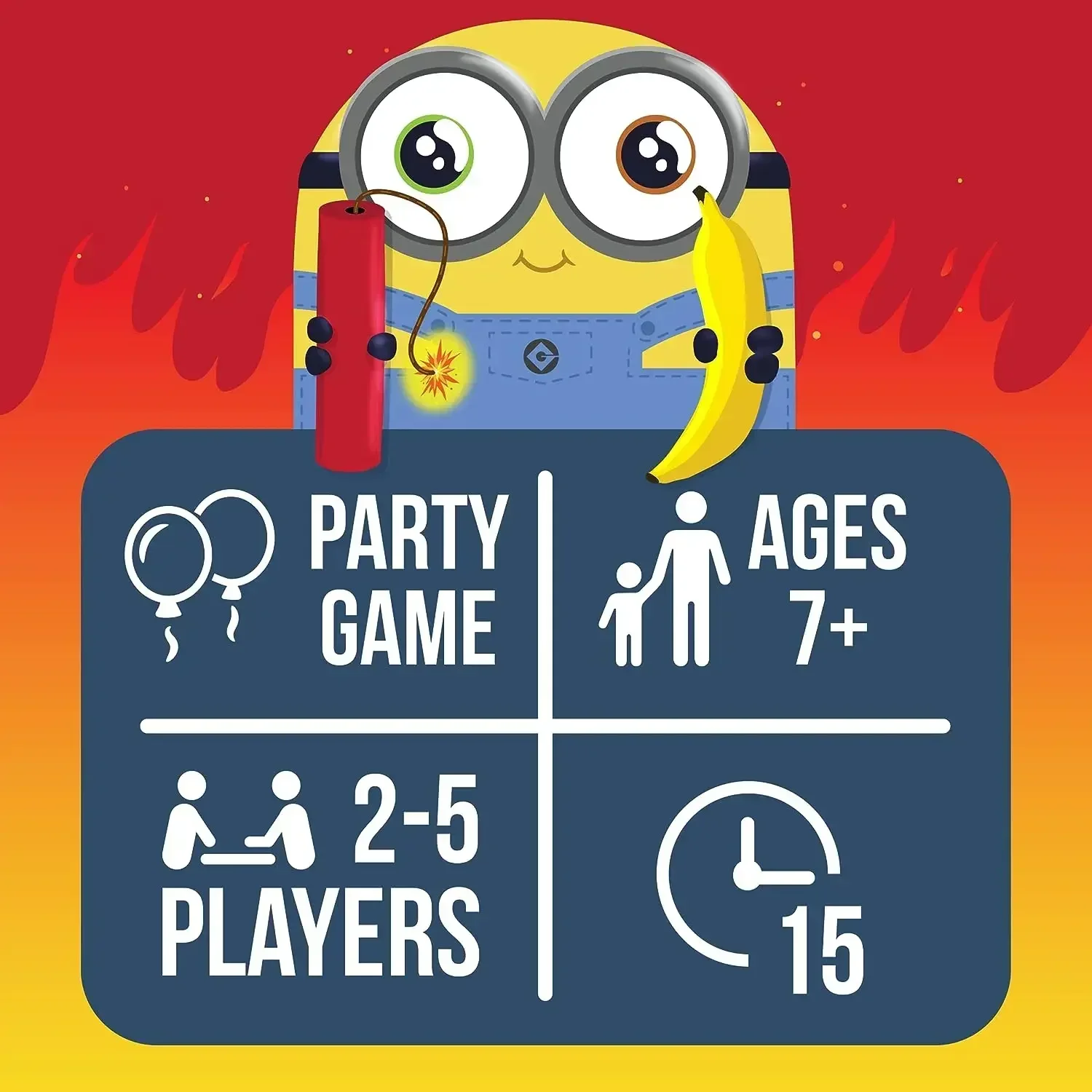 Exploding Minions by Exploding Kittens - for Adults Teens and Kids - Fun Family Games - A Russian Roulette Card Game