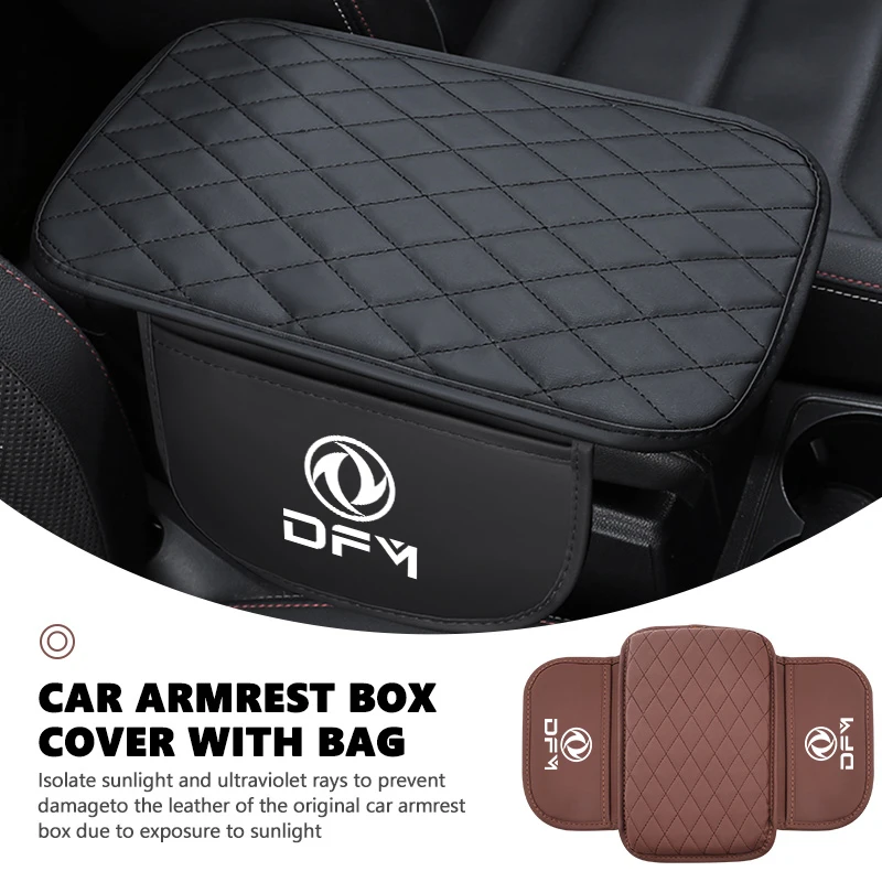 Almohadilla protectora de cuero para reposabrazos de coche, bolsa de almacenamiento para reposabrazos, para Dongfeng Motor DFM Aeolus G59 MAX AX7 Glory KX KL VL KR KC GS GX