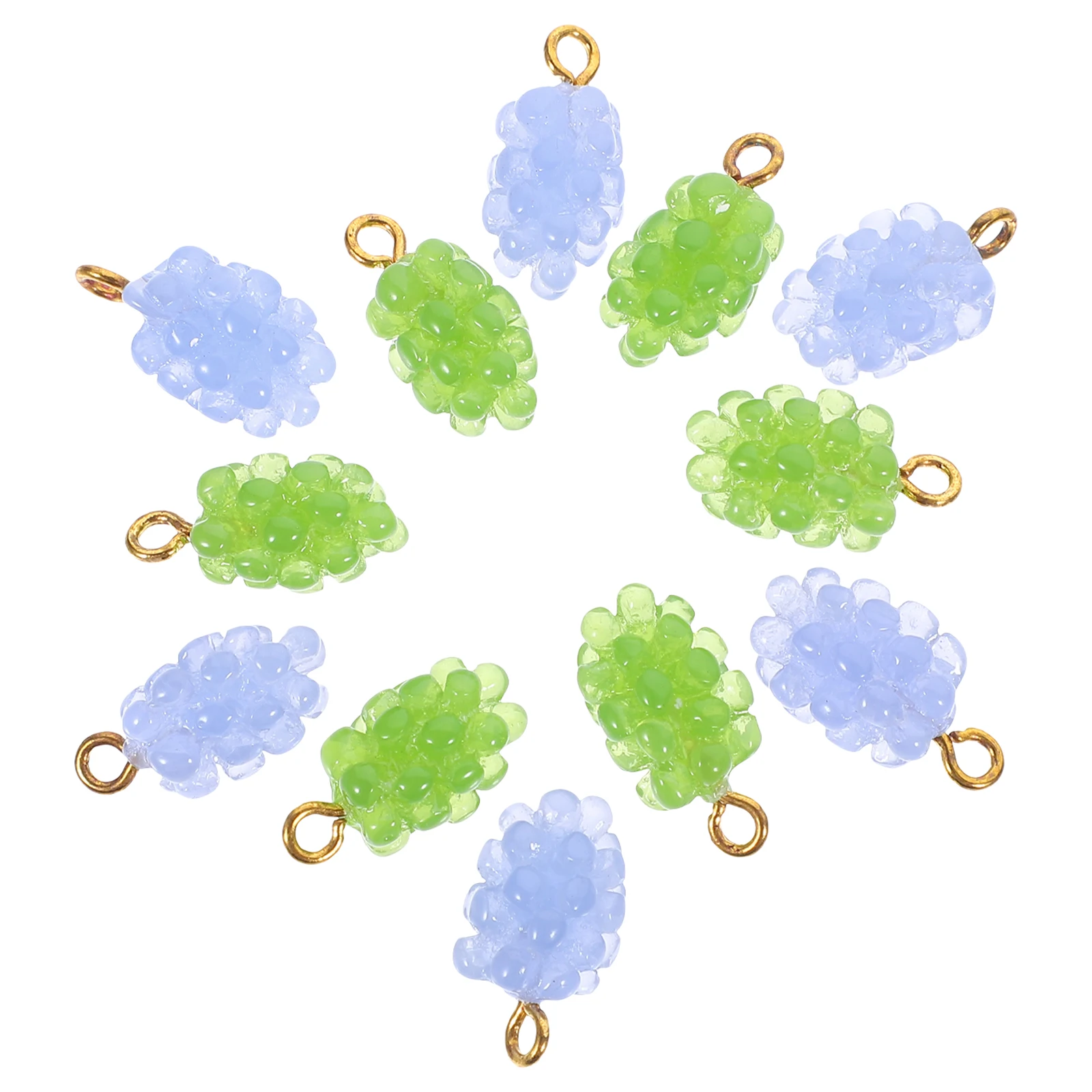 

12pcs Grape Charms Resin Accessories for DIY Jewelry Making Bracelets Earrings Necklace Pendants Craft Materials Fruit Beads