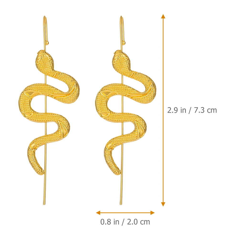 

2pcs Shaped Ear Hook Earrings Cool Piercing Earrings For Women Clip On Curvy Style Women Alloy Jewelry Birthday Gift