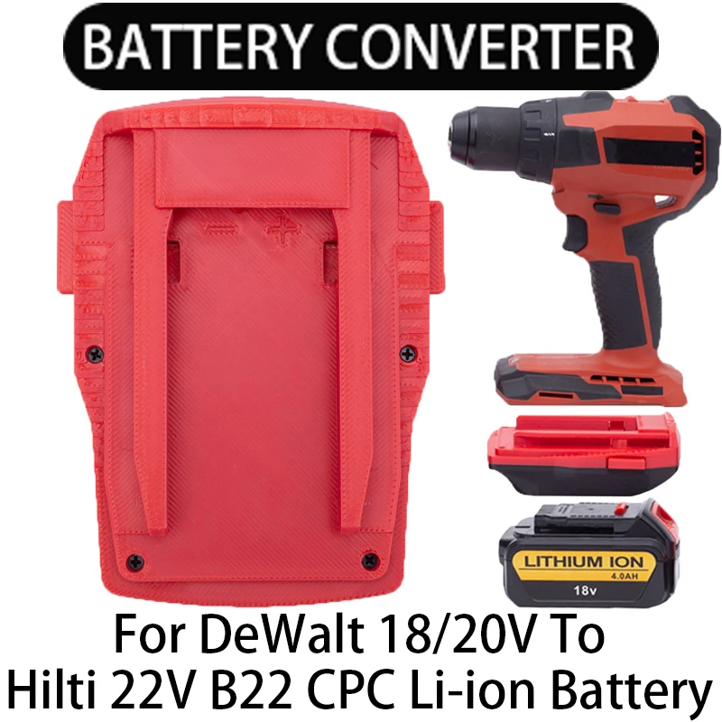 

Adapter For Hilti 22V B22 CPC Li-ion tools Converts to DeWalt 18/20V Li-ion Battery Adapter Power Tool Accessories