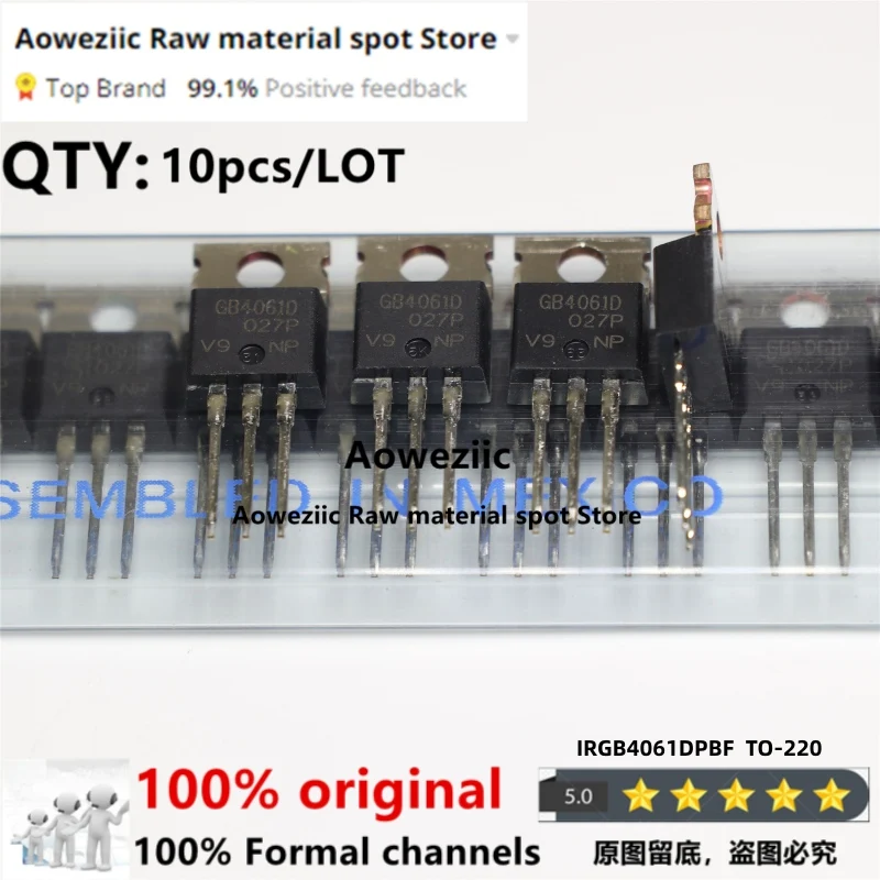 

Aoweziic 2022+ 10pcs/LOT 100% New Imported Original IRGB4061DPBF GB4061D IRGB4062DPBF GB4062D TO-220 IGBT Diode 36A 48A 600V