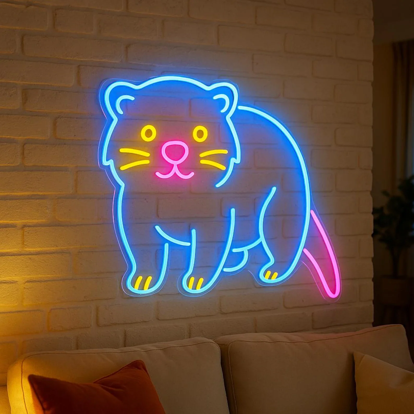 

Binturong Neon Sign,Natural Science Neon Sign, Animal Neon Decor,Pet Shop LED Decor,Gift for Kids