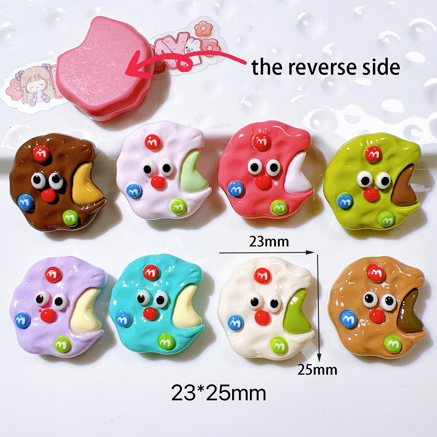 16Pcs Resin Cookies Chcoclate Charms Flatback Cartoon Animal Jewelry Findings For Earrings Keychain Diy Headware Accessories