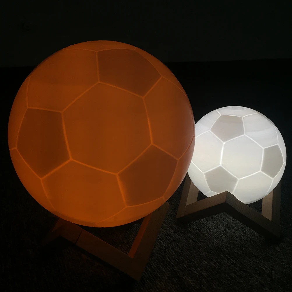 

Светодиодный ночник с 3D-печатью, футбольная лампа, сенсорное управление, USB-зарядка, 10 см (холодный белый и теплый белый)