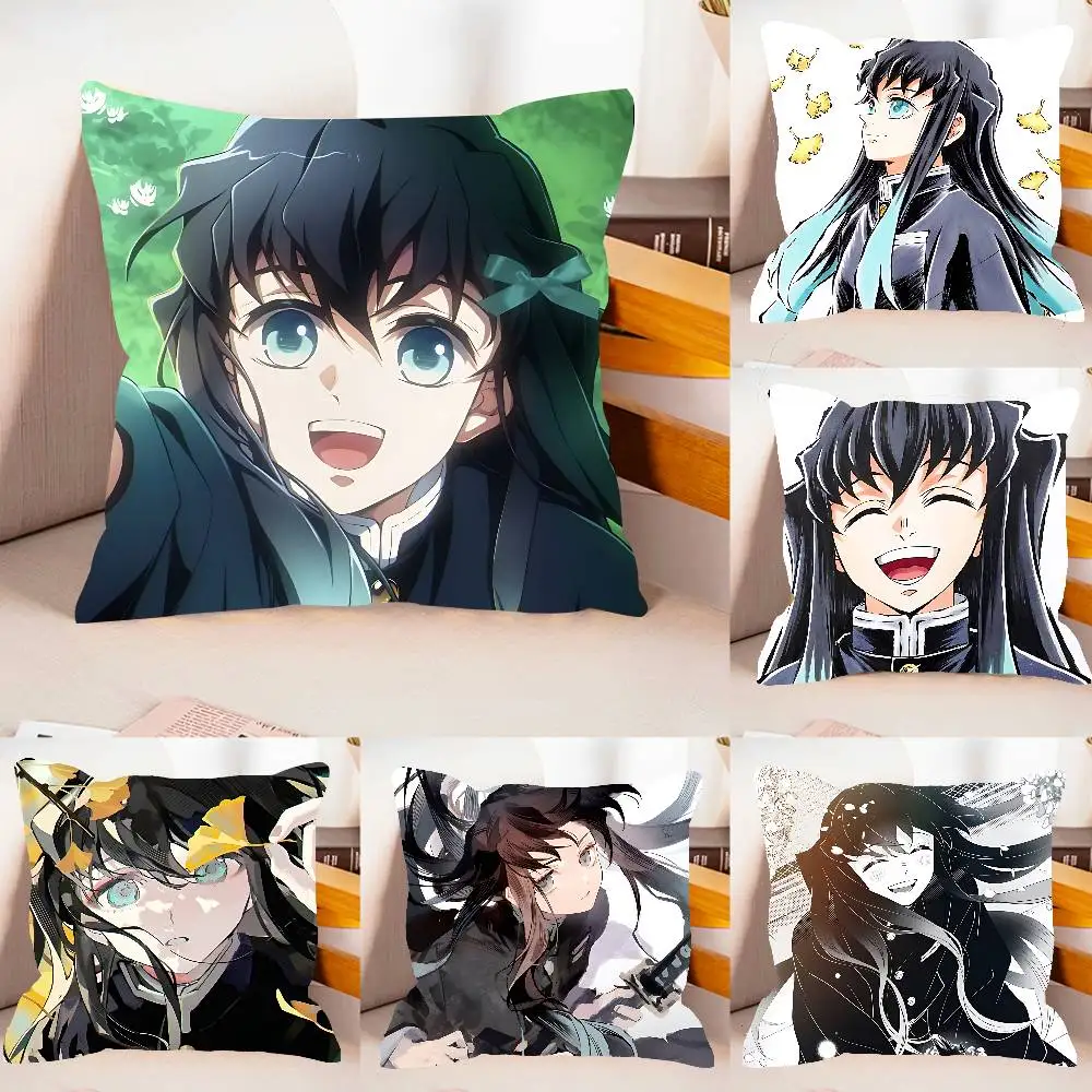

M-Mui-chiros T-Tokitos Case Plush Fabric Soft Pillowcase Double Sided Print Cushion Cover Household Gifts
