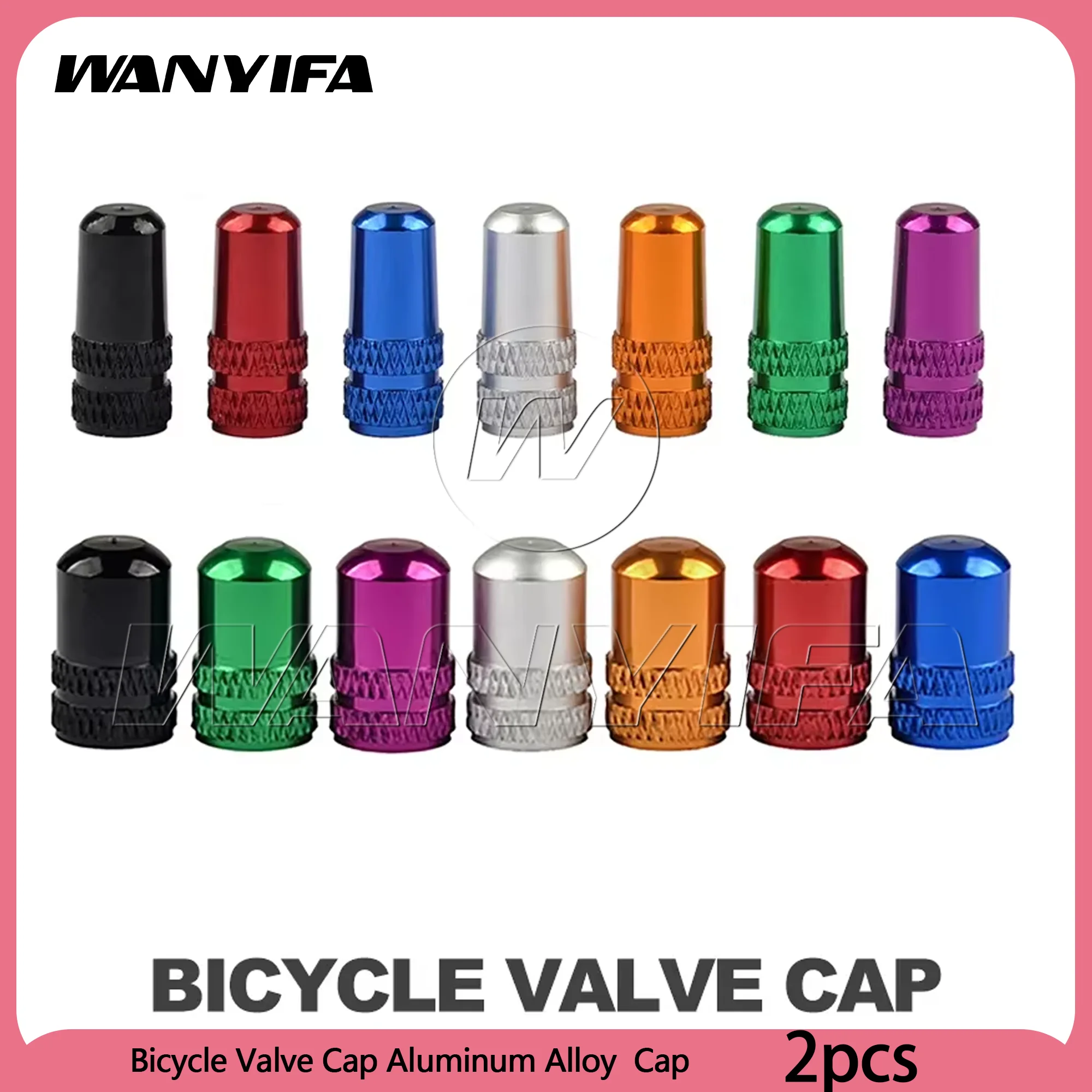 

Wanyifa 2Pcs Bicycle Valve Cap Aluminum Alloy Cap Schrader/Presta Valve Cap Bike Tire Caps With Vacuum Tire Law Mouth Nut Cycli
