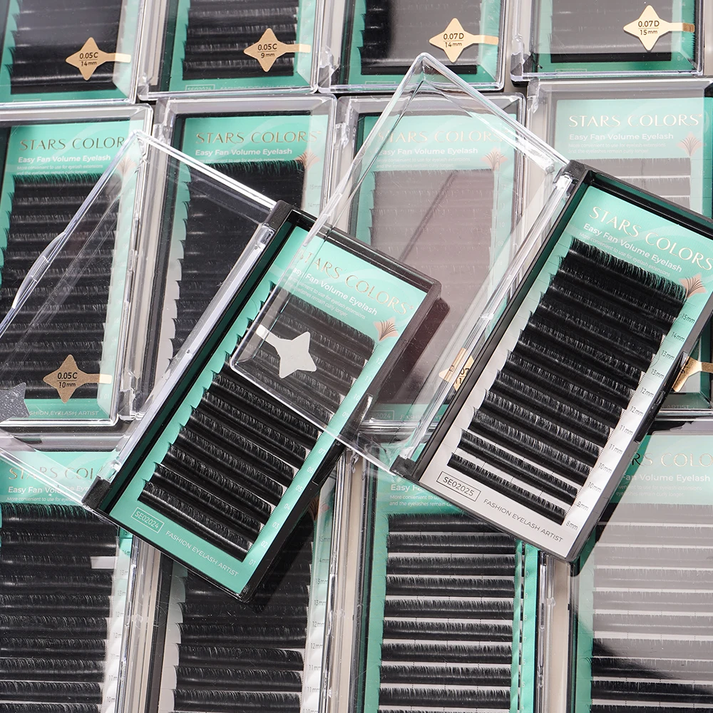 Nieuwe Collectie DIY Plat Haar Valse Wimpers 8-15 MM W Vorm Mega Volume Gemakkelijk Fan Wimpers Vrouwen bruiloft Beauty Makeup Tools