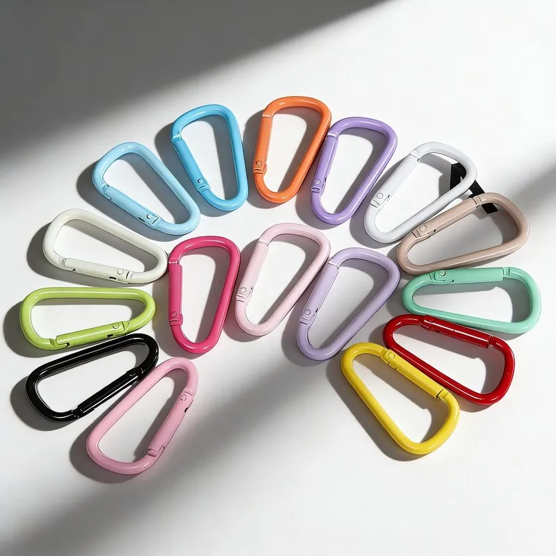 D-Ring Lightweight Design Pastel Color D-Rings, 72 pcs, Daily Key Organizer, Compact Portable Size for Outdoor Item Securing