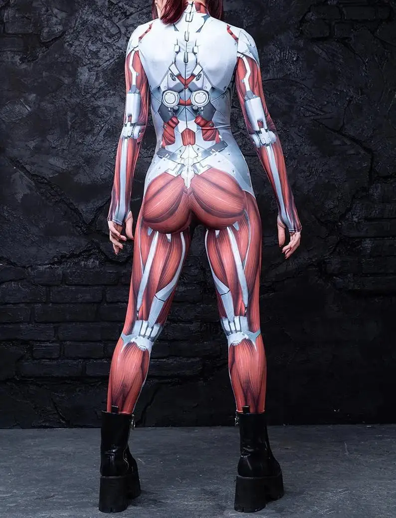 Unisex 3D-gedruckter Tier-Schlangenschädel Cosplay Slim Bodysuit Erwachsenen-Halloween-Cosplay Zirkus-Bühnenkostüm Karneval-Jumpsuit – Detail 14