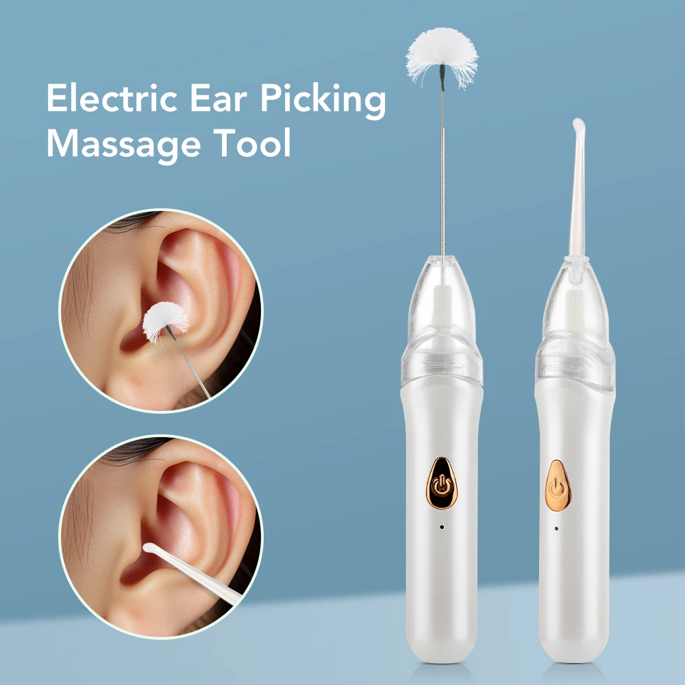 

Electric Ear Wax Cleaner Ear Picking Tool Set Goose Feather Stick Ear-Picking Massage Ear Canal Cleaning Set Ear Care