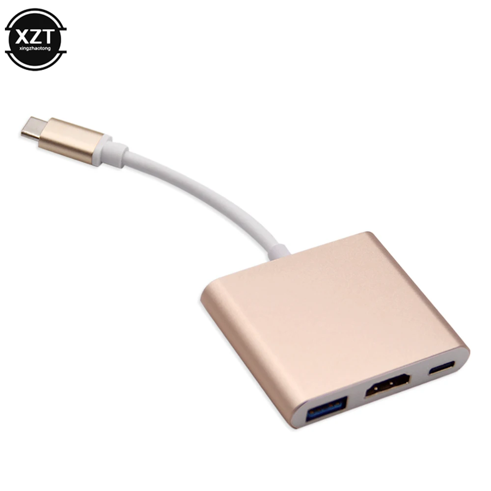 MacBook Pro用マルチポートアダプター,USB 3.1タイプCからHDMI,USB 3.0,ハブ,ドックケーブル,新品