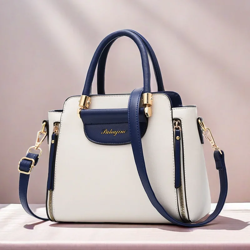 

Women's bag 2025 new fashion women's bags hit color hand-held bag Europeand the United States all-match shoulder messenger bag