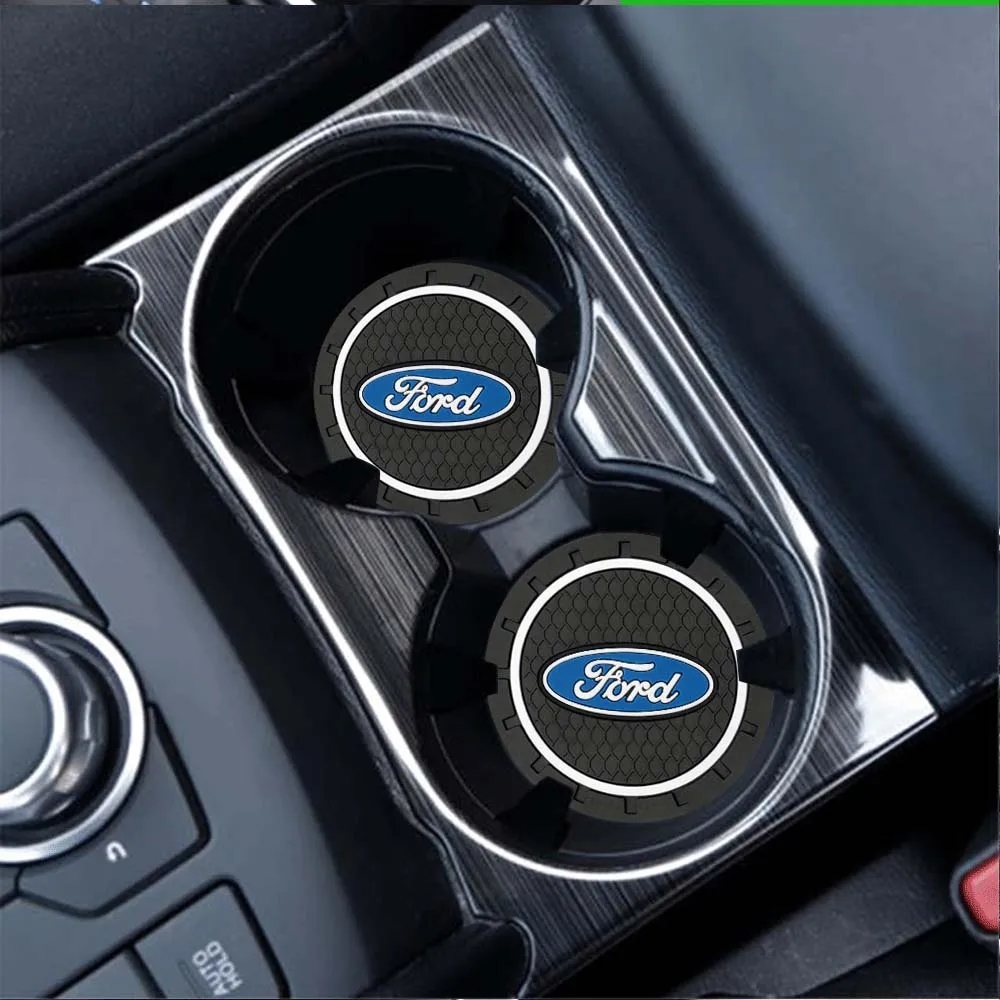 1/2pcs Silicone Non Slip Car Cup Holder Coaster Pad Mats Interior Decor Accessories For Ford Escape Mondeo Ecosport Fiesta Focus