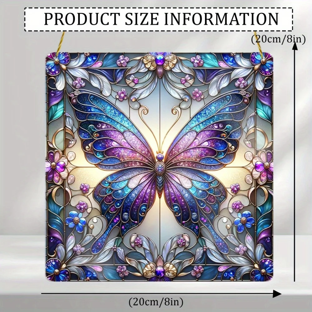 صائد الشمس على شكل فراشة. هدية عيد الأم، مركز إكليل وديكور للغرفة والمنزل والحديقة. #3