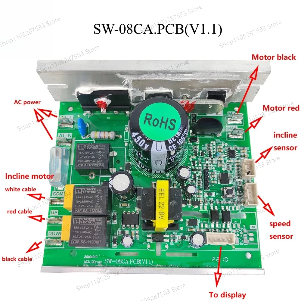 SW-08CA.PCB(V1.1) Treadmill Motor Controller SW-08CA.PCB Treadmill Circuit Board Control Board Power Supply Board - zdjęcie 1