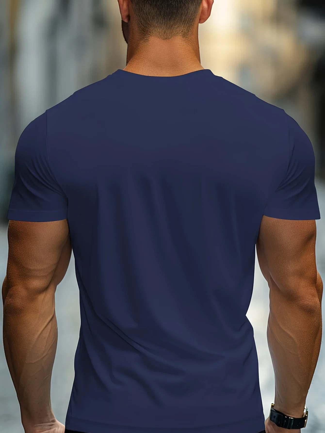 Herren Sommer 100% Baumwolle Mode Sport Freizeit Locker Geschnittenes Golfspieler-Muster Bedrucktes Rundhals-Kurzarm-T-Shirt – Detail 9