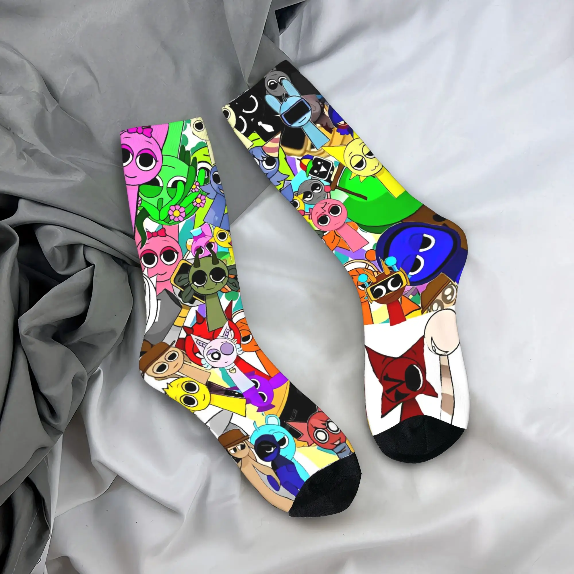 

Men Socks Game Theme Colorfu S-Sprunki Printed Stockings Non Slip High Quality Socks Autumn Casual Design Running Socks