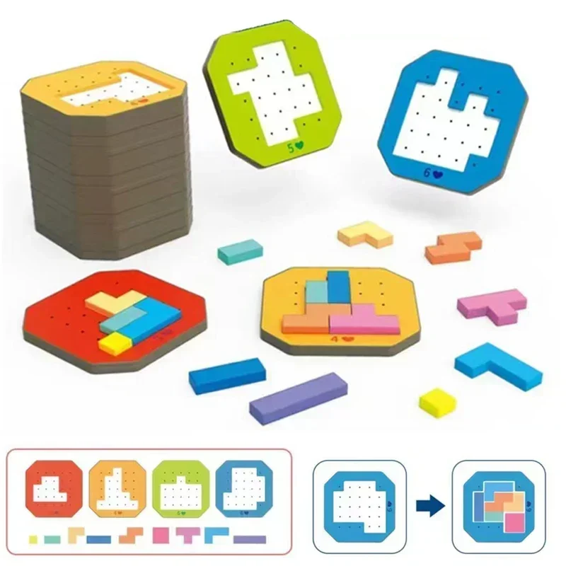 3d Tweepersoons Interactieve Desktop Puzzelspel Tangram Wiskunde Speelgoed Bouwstenen Bord Kleur Vorm Spel Voor Kinderen Geschenken