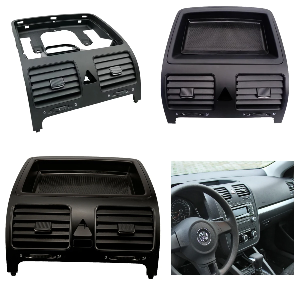 

Для VW Jetta MK5 Golf 5 Rabbit Black Dash Board Автомобильные аксессуары Воздуховыпускное отверстие 1K0819728 1K0819703 1K0819704 1K0819203