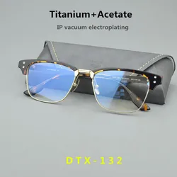 2025 Optical Glasses Frame Men Women DTX132 Square Eyeglass Frames Titanium Eyewear Retro Prescription Myopia Eyeglasses Reading