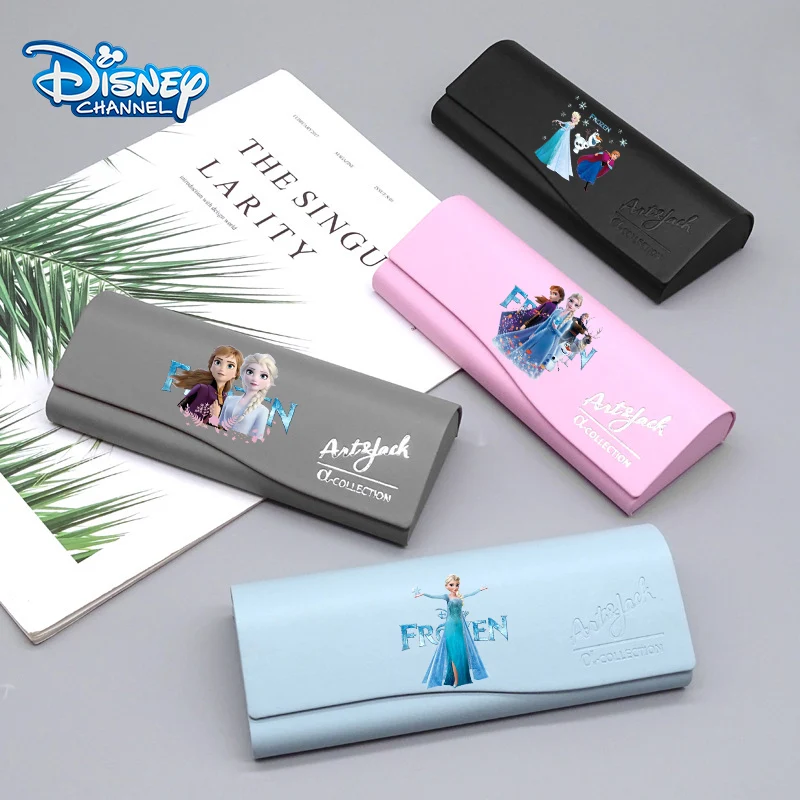 

Frozen Anna Elsa Glasses Boxs Disney Cartoon Anime Eyeglass Case Portable Reading Glasses Sunglasses Case Eyewear Protector New