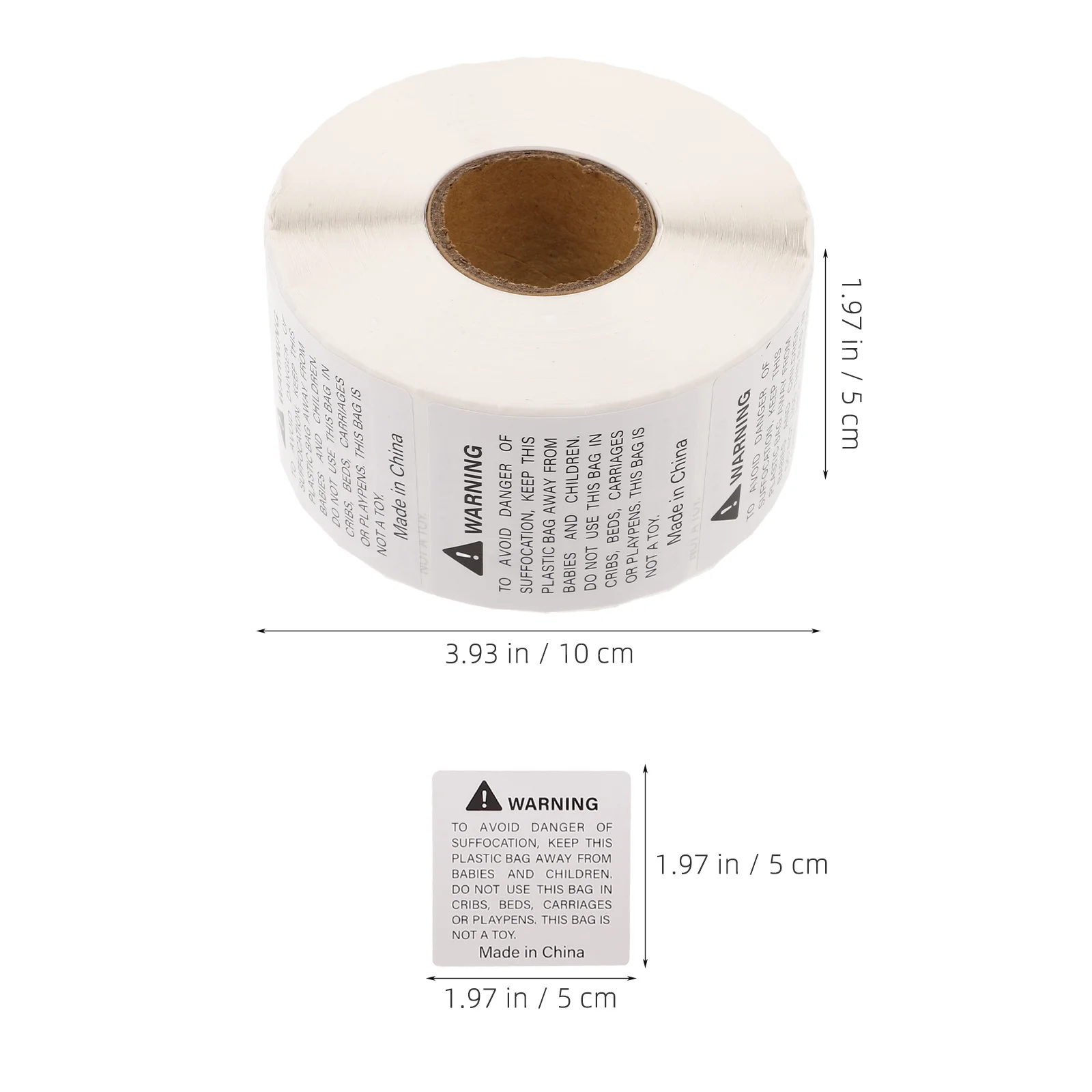 ملصق تحذيري من ورق الملصق النحاسي المتين، ملصق خطر الاختناق، تنبيه السلامة بدون بقايا، سهل الإزالة، تطبيقات متعددة