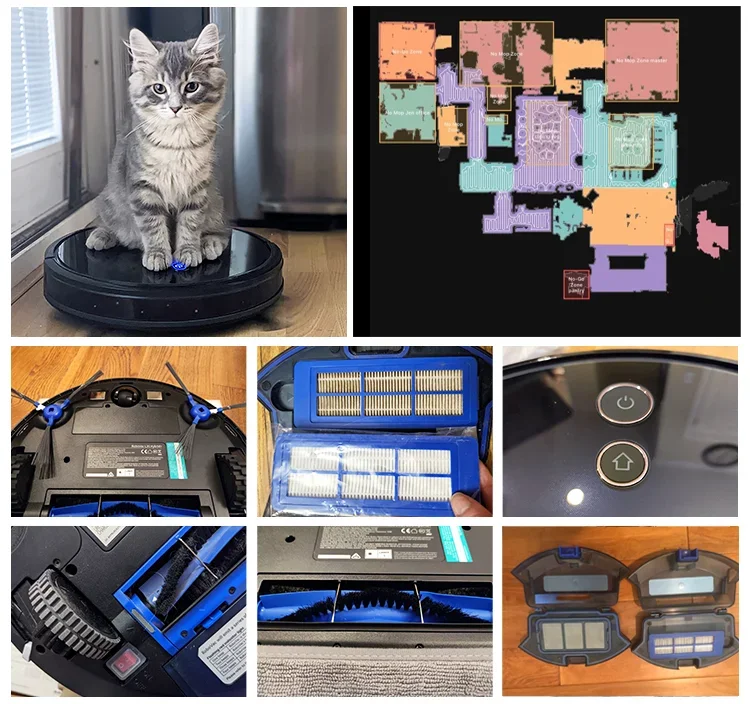 Roboter Staubsauger 5200mah Wifi Control Laser Scanning Vacuum Cleaning Robot And Mop With Self-Emptying Dustbin