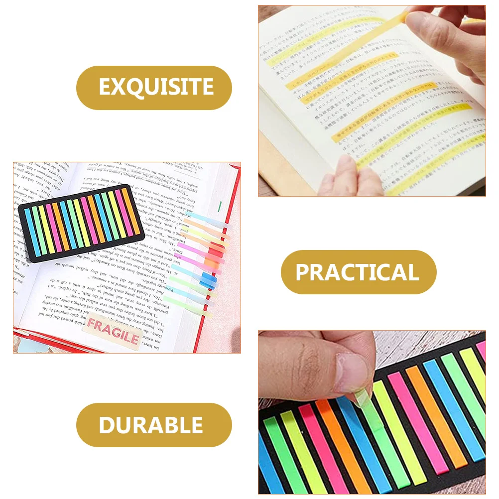 

6 Books Translucent Index Sticker Highlighter Page Markers Reading Accessories Tracking Guide Portable Sentence Marker Notes