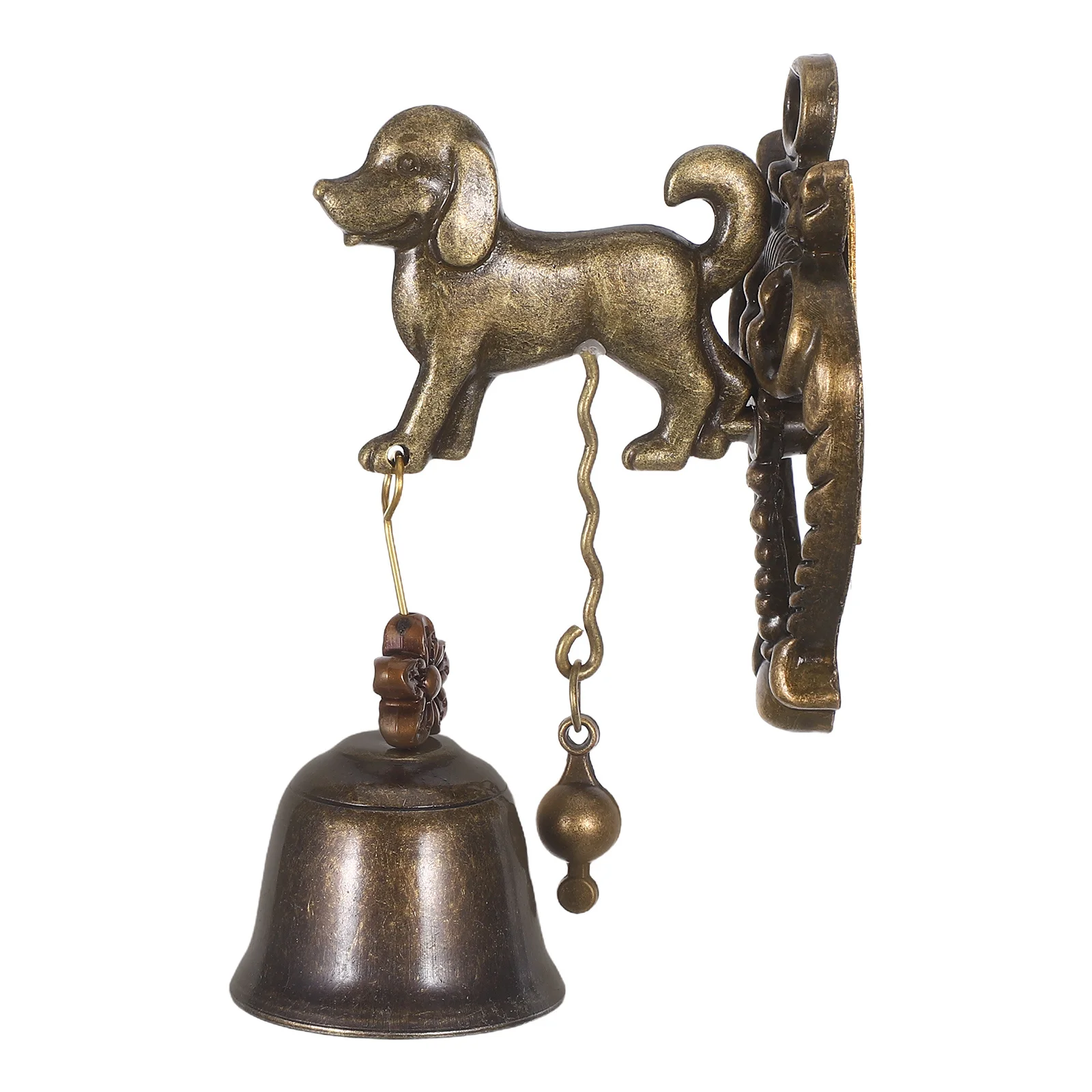 

Vintage Animal Wind Chimes Dog Figure Metal Copper Bell For Entrance Garden Home Decor Retro Doorbell Ornament