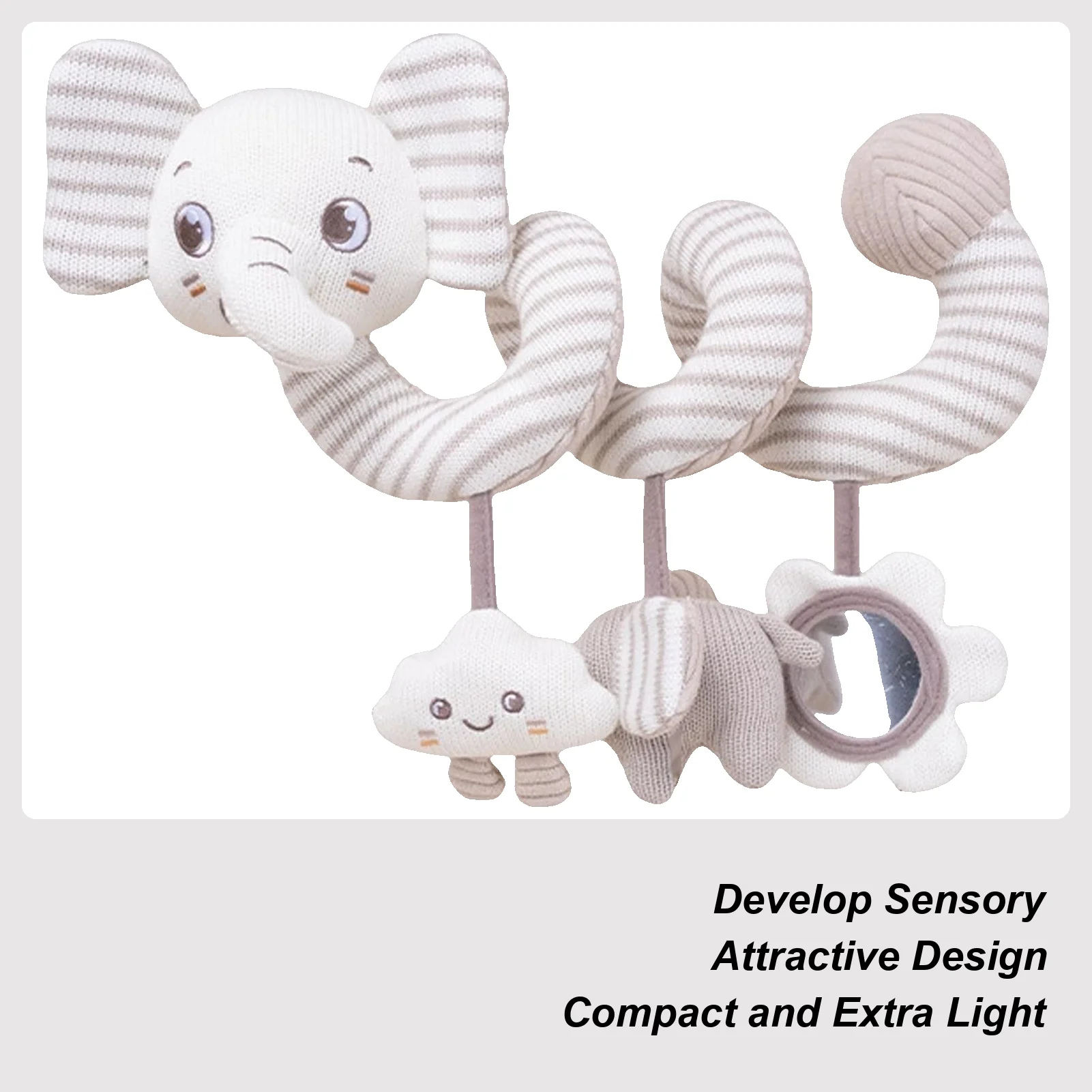 

Car Seat Toys For Babies Sensory Stroller Toys Animal Learning Activities For Girls Boys Crib Cot Travel Park Vacation Outdoor