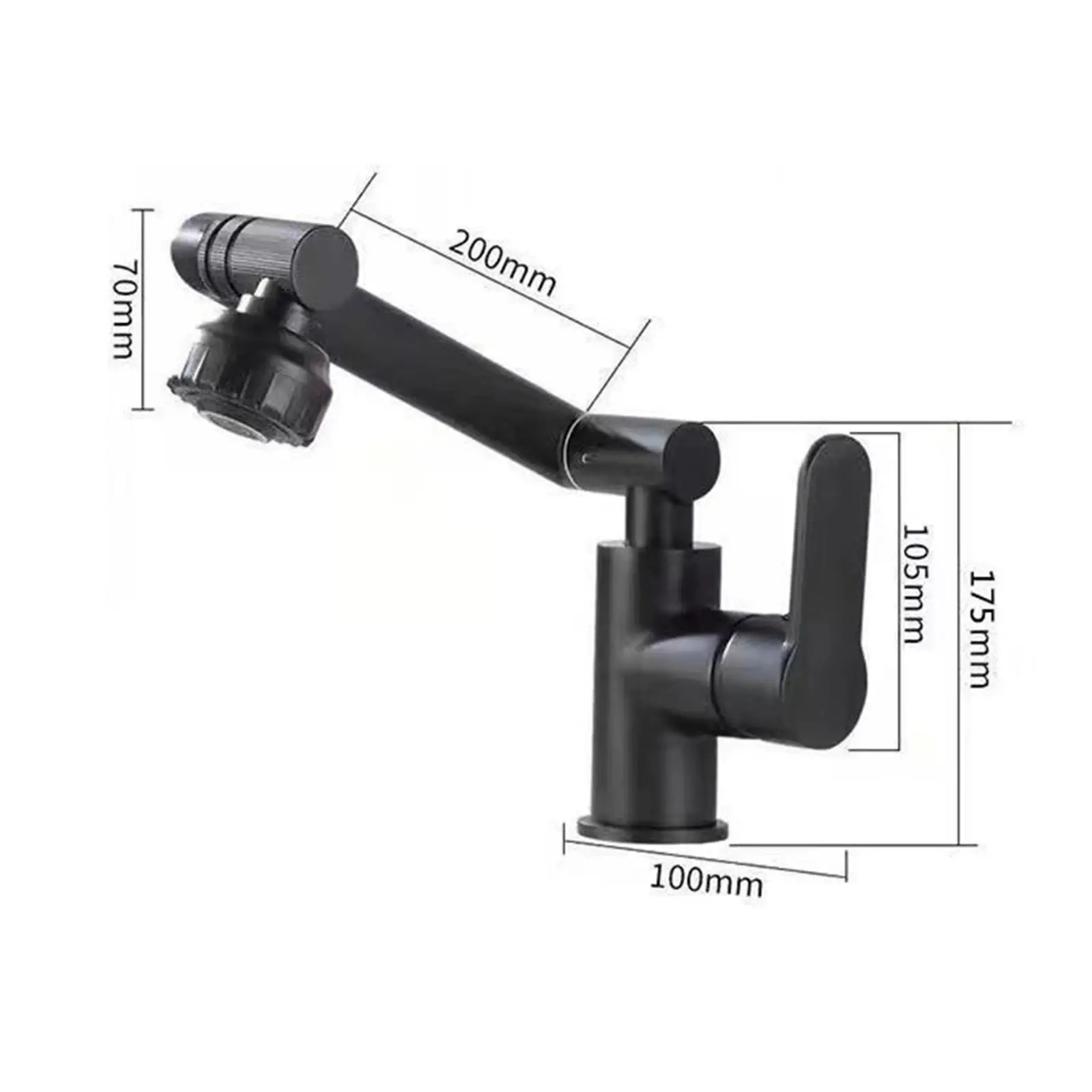 صنبور حمام بمقبض واحد قابل للتعديل للاستخدام المنزلي والمكتبي