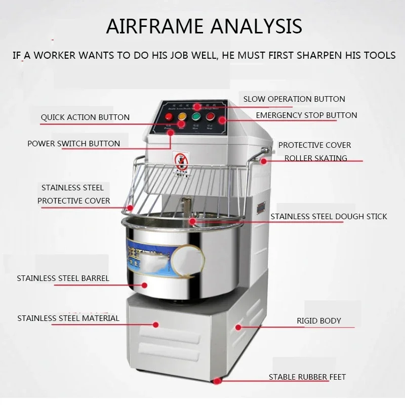 

20/30L Cake Dough Bread Maker SSD-20/SSD-30 Multifunctional Kneading Machine 220V Electric Double Speed Butter Egg Oil Mixer