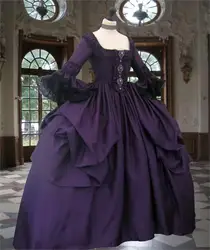 1770s Rococo Purple Ball Gown Queen Marie Antoinette Cosplay Costume Dress Renaissance Rococo Evening Fantasy Dress