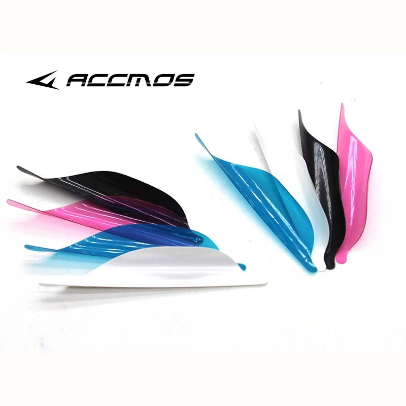 

50pcs Decut Archery Spin Vanes 1.56 1.75inch Spiral Feather Right Wing DIY Arrow Vanes Archery With Tape Arrow Accessories