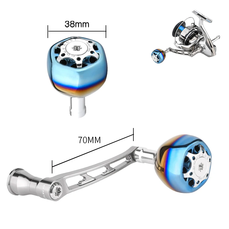 GOMEXUS LMY-TA38S Power Handle for Shimano Stradic FL FM Stella Vanford Vanquish Nasci Twinpower 1000-5000 Spinning Reel Handle